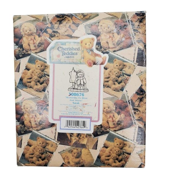 Cherished Teddies Sarah Girl Playing Dress Up Ltd Ed 308676 Figurine Seamstress - Picture 8 of 8